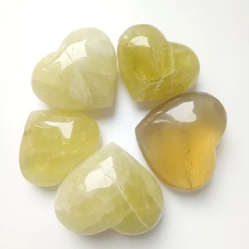 

Natural Citrine Crystal Heart Poshlied For Gift And Home Decoration FYY
