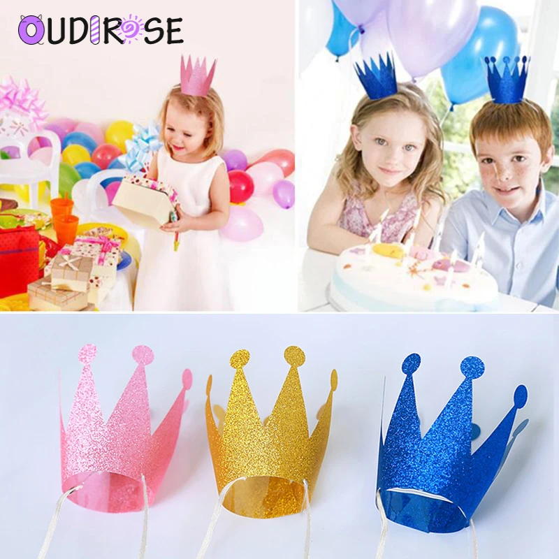OUDIROSE 6 шт./партия реквизит для фотографий Корона принца шляпа вспышка праздничный колпак карта день рождения принадлежности Принцесса Корона аксессуары для волос