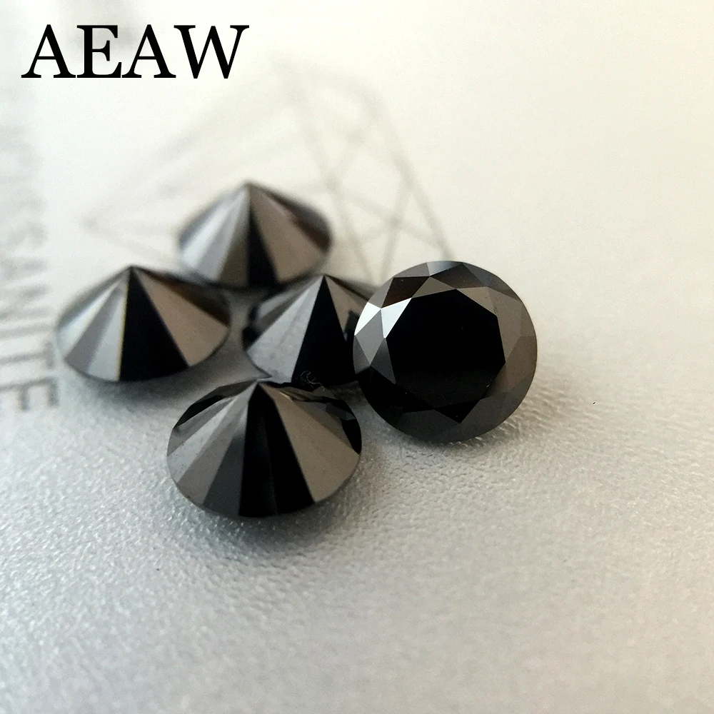 Round Brilliant Cut 03Ct Carat 4Mm Black Moissanite Loose Stone Vvs1 Excellent Grade Test Positive Lab Diamond 1Pcs huismerk kopen in de aanbieding Round Brilliant Cut 03Ct Carat 4Mm Black Moissanite Loose Stone Vvs1 Excellent Grade Test Positive Lab Diamond 1Pcs huismerk kopen in de aanbieding