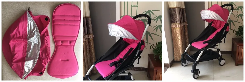 baby stroller accessories on sale Textile 165 SunShade+seat cushion Baby Stroller Accessoire Fit for yoya strollers mat sun canopy shield poussette pad oxford baby stroller accessories essentials