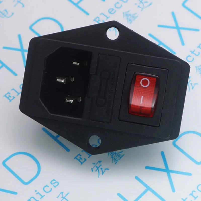 5pcs/lot The AC power switch with lamp triad AC power outlet Four feet