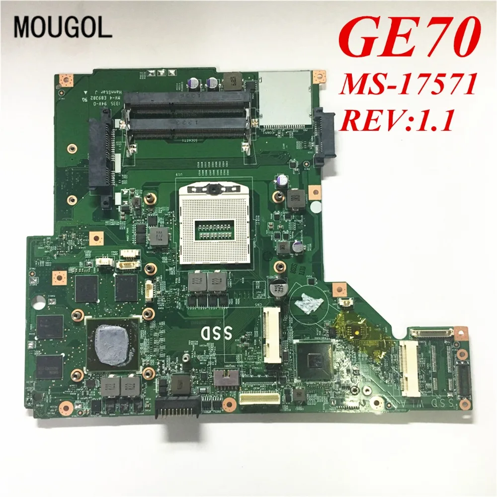 Mougol High end mainboard For MSI GE70 Laptop motherboard MS 17571 REV