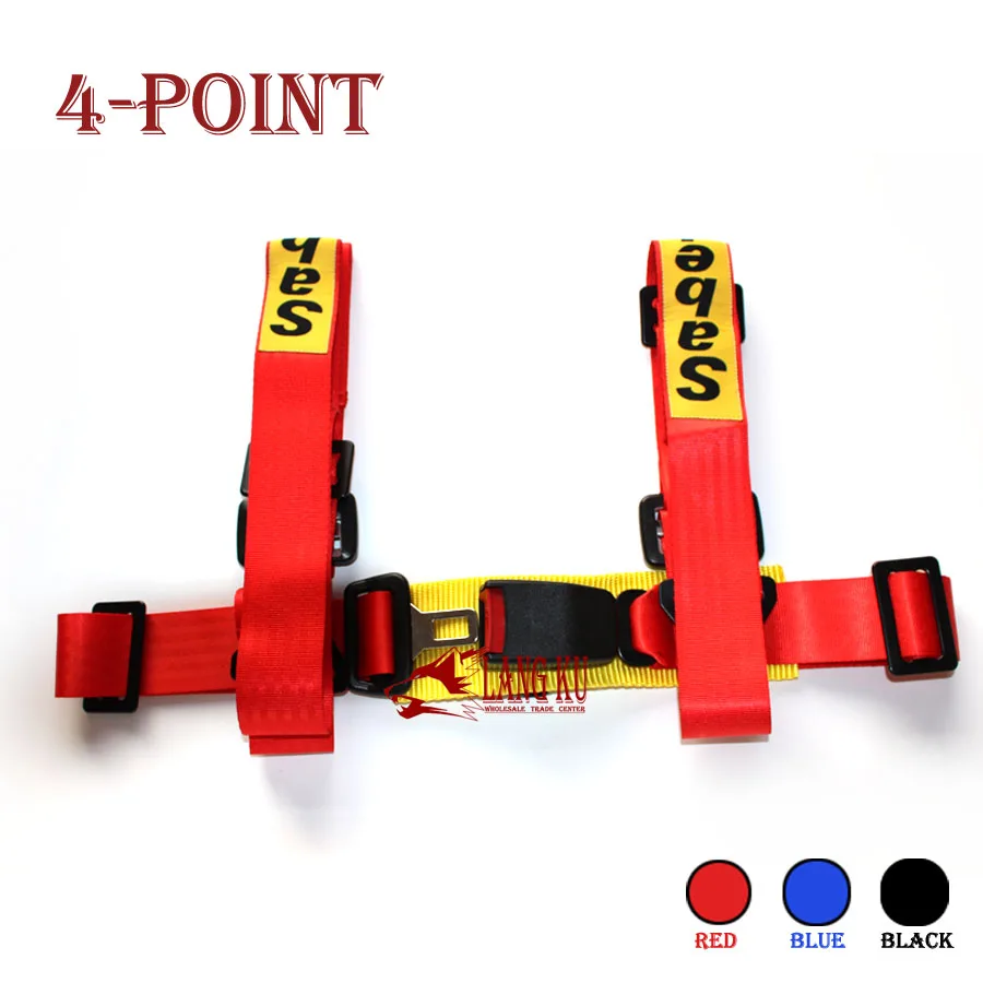 Universal 4-punkt Auto Auto Racing Sport Sicherheitsgurt Sicherheitsgurt Strap (SCHWARZ BLAU ROT)