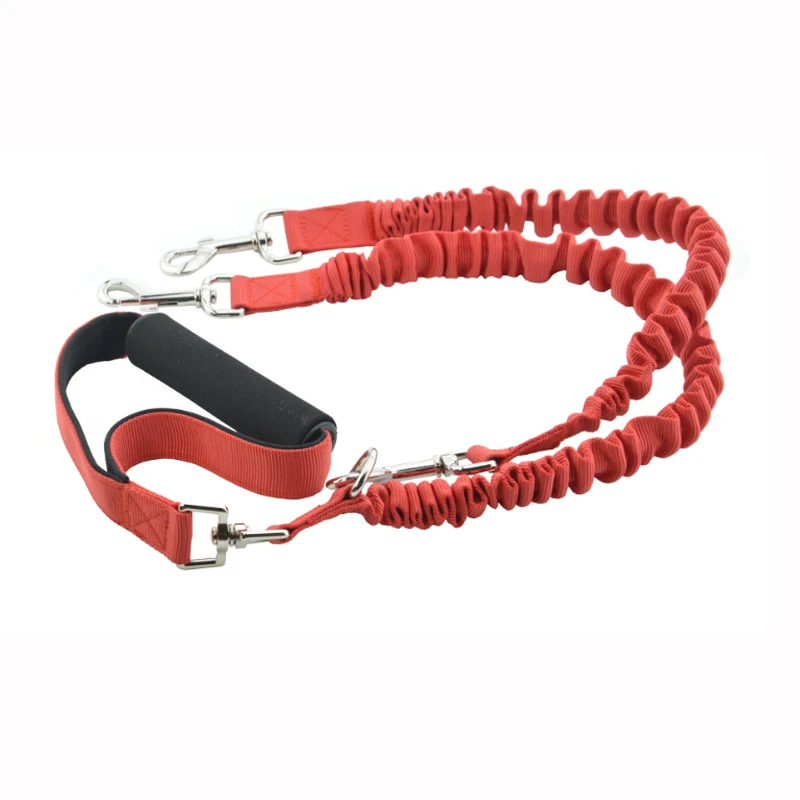 Pet Dog Double Leash Two Head Rope 2 ways Dogs Leash Rope With Handle