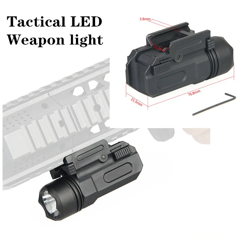 

Hunting accessories Tactical Weapons Mounted Light Fit for 21MM Rail For Outdoor Hunting Paintball Accessory GZ15-0121