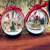 2 uds Adornos de árbol de Navidad para casa claro bolas navideñas plástico decoraciones para árbol de Navidad bola transparente decoración de la fiesta ► Foto 3/5