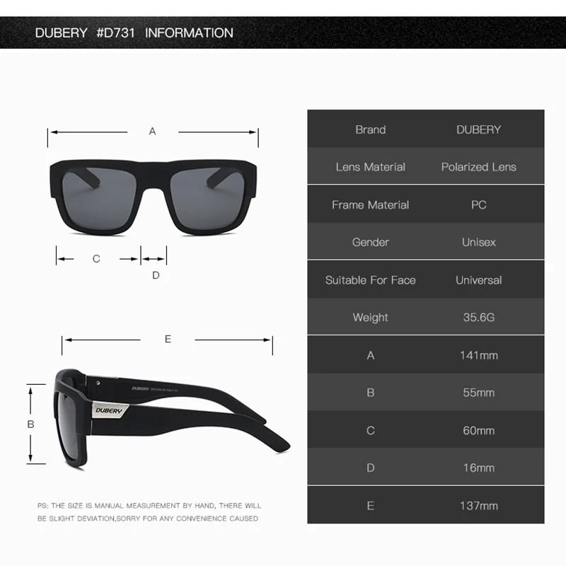 Бренд dubery, дизайнерские поляризационные солнцезащитные очки, мужские очки для вождения, Мужские Винтажные Солнцезащитные очки, летние зеркальные очки Spuare UV400 Oculos
