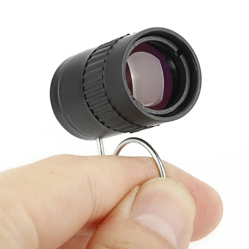 

Outdoor Bushcraft Tactical hike Gear Mini Pocket Telescope Finger Buckle Monocular Camp survive hunt EDC KeyChain Key ring Tool