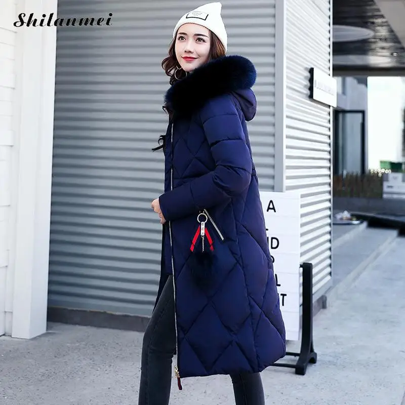Dames 2018 green Slim Long Épaissie Bas blue Le Fourrure gray Femmes Coton pink Grand Parka red Manteau D'hiver Vers Couture Veste Black HCq4wxO6