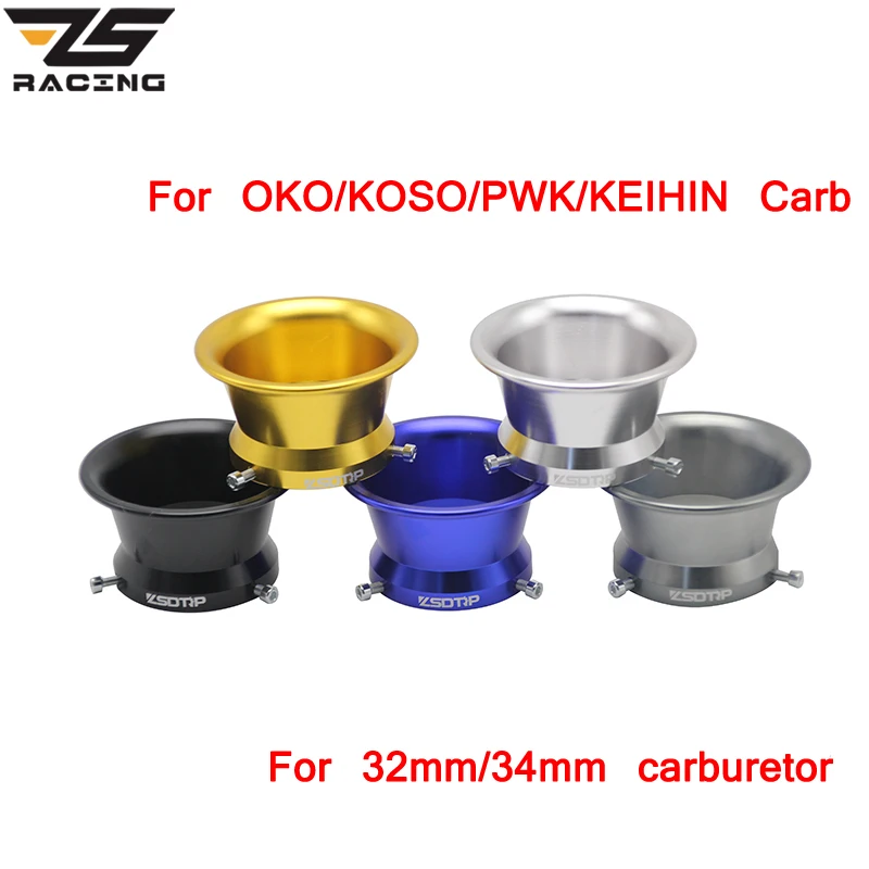 ZS Racing 55mm Motorcycle Carburetor Air Filter Cup The Wind Cup Horn Cup Fit PWK32 PWK34 Keihin