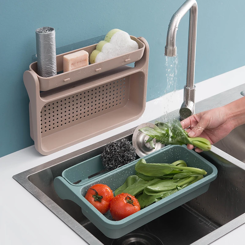 

Foldable kitchen dish rack plate organizer sink sponge drain holder Dinnerware Cutlery storag shelf Kitchen Supplies