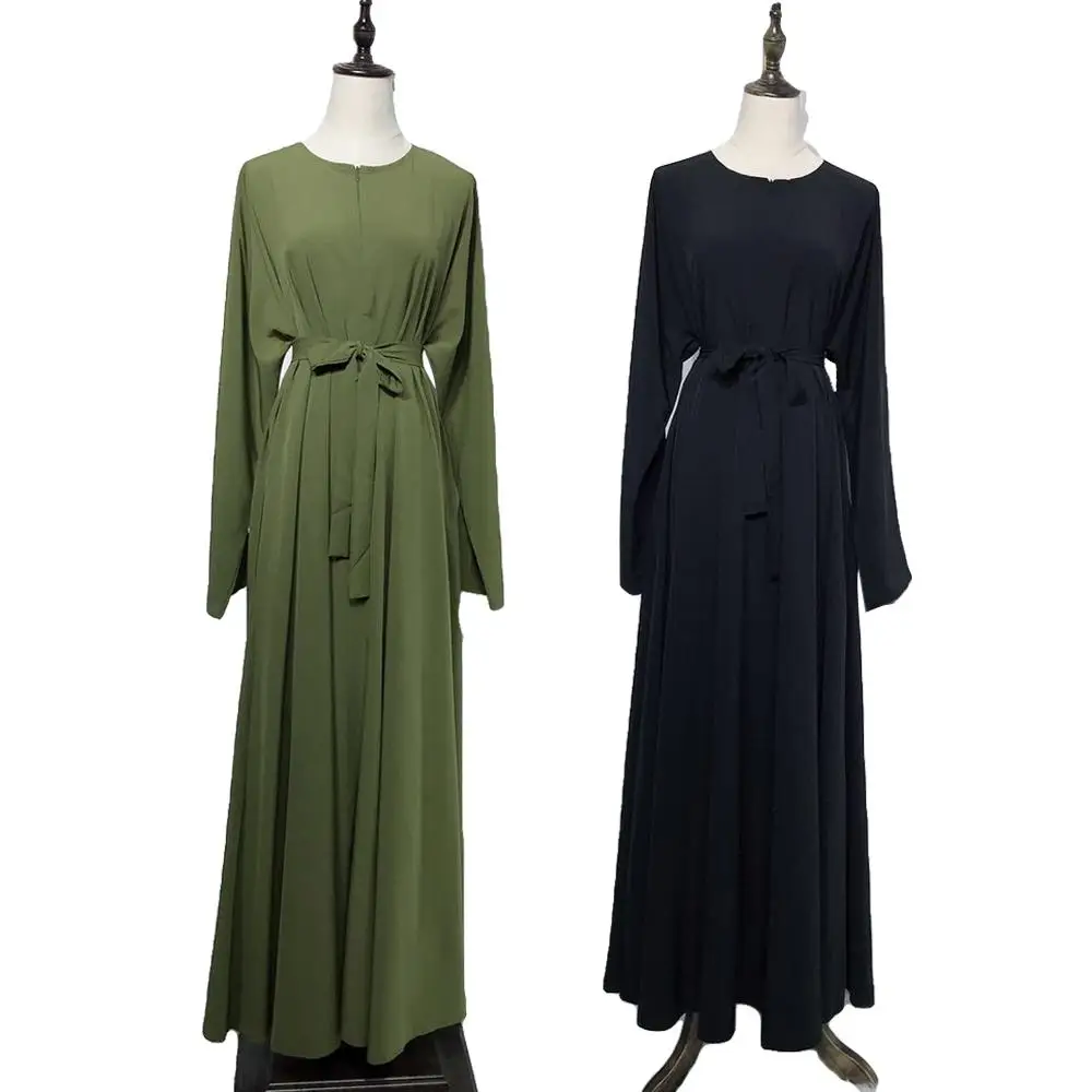 Женское длинное мусульманское платье макси Abaya для вечеринки простое винтажное