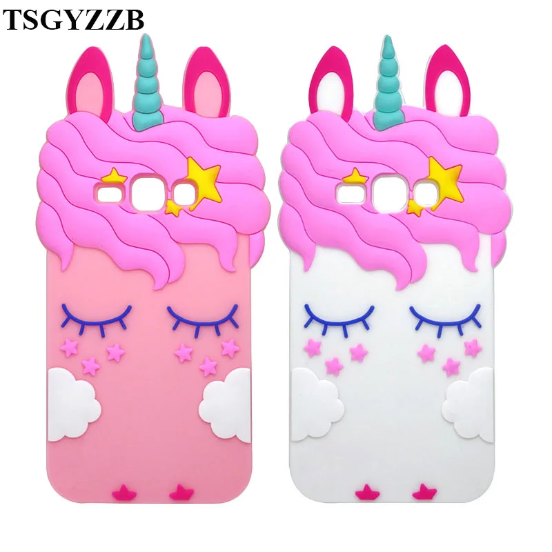 Para Samsung Galaxy J1 2016 3D de dibujos animados suave de silicona cubierta del teléfono para Samsung Galaxy J1 (2016) j120F J120 Funda Coque