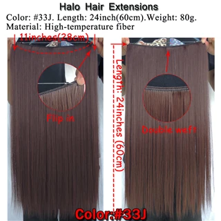 Ysz8060/5 шт. xi. rocks синтетические волосы цвета наращивание парики Halo или сшить в прямой эластичный Канат двойной утка коричневый блонд парик - Цвет: 33J #