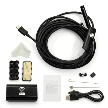 

HOT Mini 1M/2M/5M 8mm Endoscope Wifi Wireless for iOS Android Borescope HD 720P 2.0MP 6LED Tube IP67 Waterproof Inspection Camer