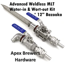 Расширенный сварочный MLT Быстрый разъединитель сладкого сусла/вода в& сладкая сусла комплект, 1" Базука, 1/2" шланг Барб, оборудование для пивоварения