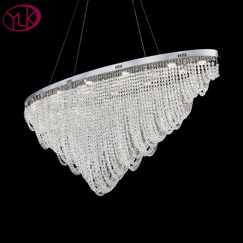 

Oval Design Modern Crystal Chandelier Dining Room Hanging Light Fixture LED Lustres De Cristal Home Decor Lamp Bar Lighting