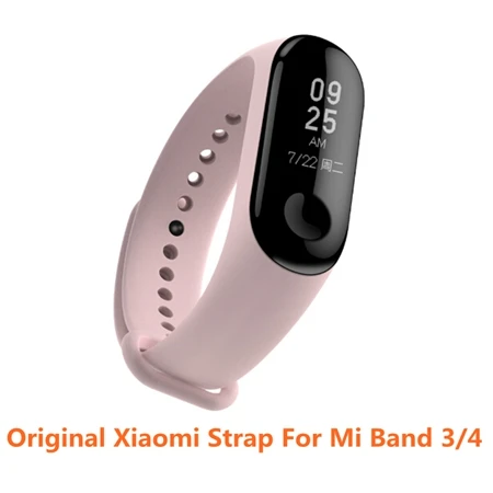 Цветной силиконовый mi Band 3 ремешок для Xiaomi mi Band 3 4 браслет для mi Band 3 4 NFC Замена - Цвет: Pink