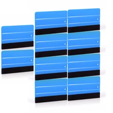 EHDIS 10 шт. скребок для автомобильной пленки виниловый синий пластиковый скребок с мягким войлочным краем автомобиля Стайлинг стикер установка инструмент