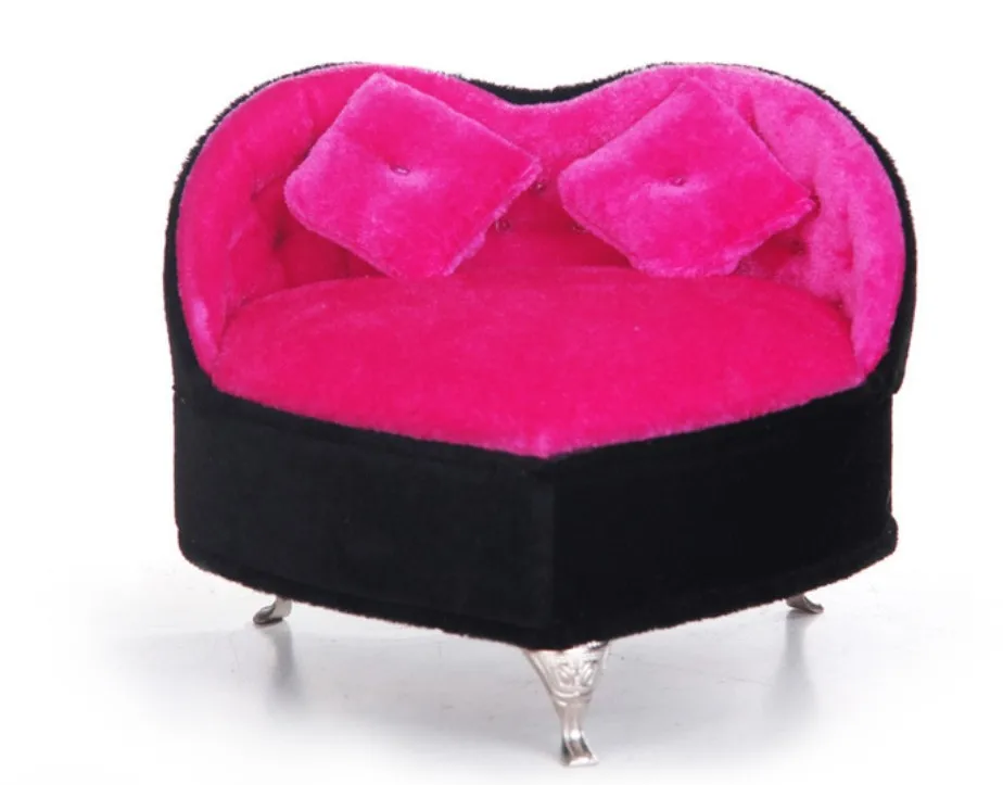 noveltyfurniturejewelryboxwithmirrorpinkvelvetboxheartsofa