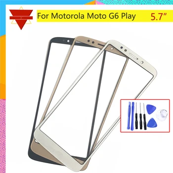 

New G6 Play LCD Front Glass Lens 5.7"For Motorola Moto G6 Play XT1922 Front Outer Screen Glass Lens Replacement Touch Screen