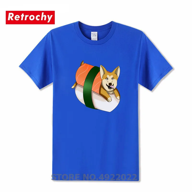 Футболка Kawaii Neko суши Homme Футболки с японской едой собаки крутая Мода животным