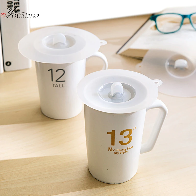 

OYOURLIFE Food Grade Silicone Leakproof Cup Lids Reuseable Sealing Anti Dust Cup Covers Multi-function Mug Glass Cup Bowl Lid