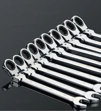 Free shipping 8pcs the key with combination Flexible ratchet wrench auto font b repair b font