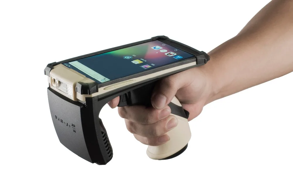 8 м дальний uhf rfid ручной считыватель с WIFI 3G 1D 2D сканер штрих-кода | Безопасность и