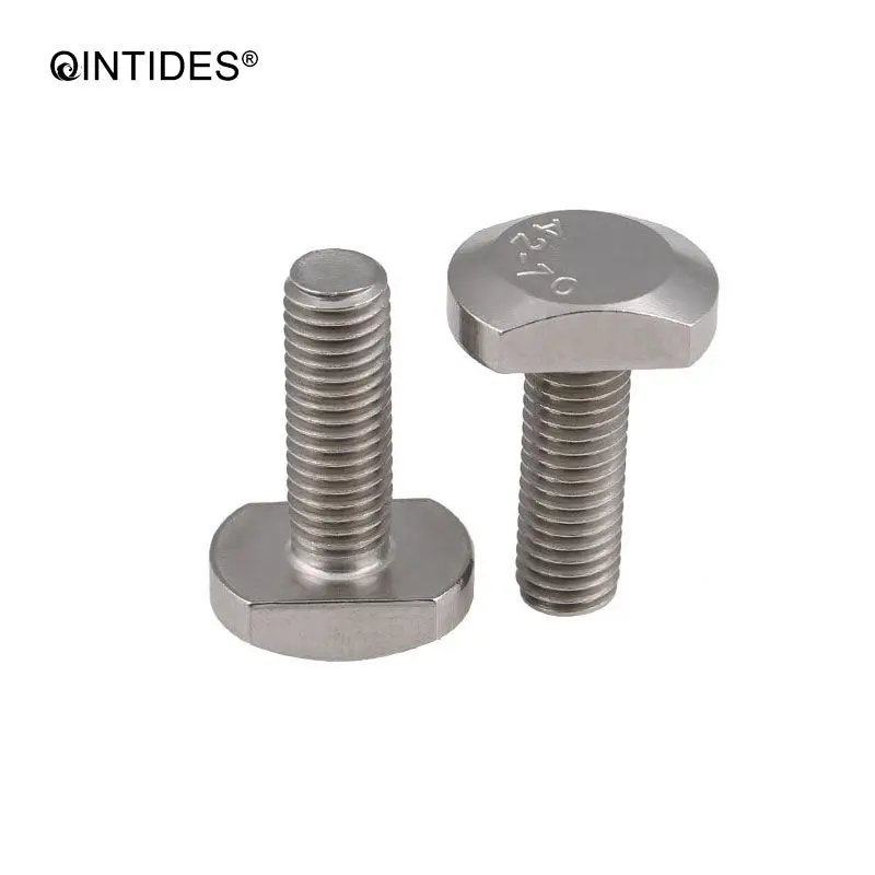 

QINTIDES M10 M12 Bolts for T-Slot GB37 stainless steel T bolt T screw Square bolts T-head screw chute T-bolt
