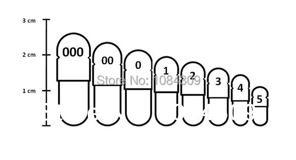 free shiping 1000pcs separated size 0 clear transparent solid size 0 gel capsules