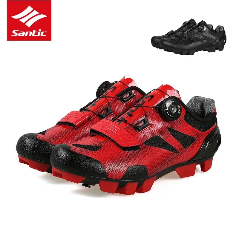 Santic Cycling Shoes Men Mountain Bike Shoes Breathable Nylon Sole TPU