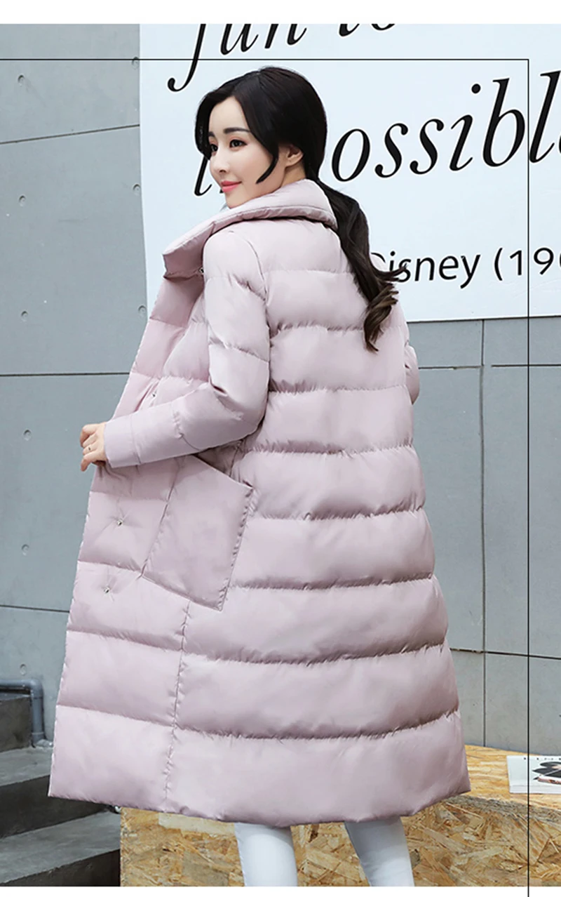 Большой размер, Длинная женская зимняя куртка, пальто, толстые теплые хлопковые парки, пальто для женщин, высокое качество, зимняя верхняя одежда, пальто, куртка