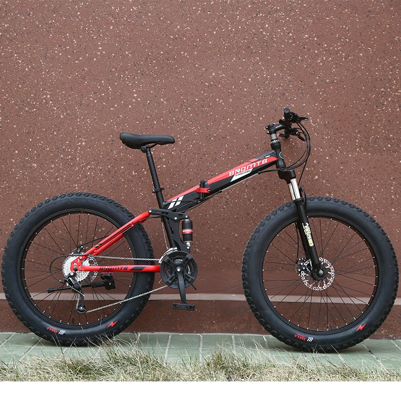 Складной Снежный велосипед с двойной подвеской, fat bike 26er, 26*4,0 дюймов 7 21 27 30 скоростей, 26*17 fat велосипеды пляж/снег горный велосипед