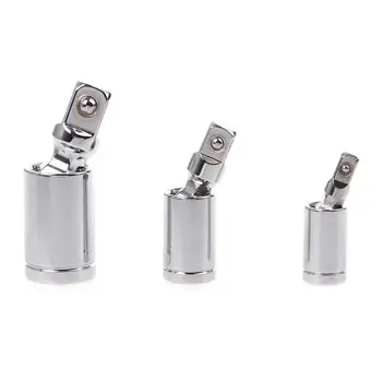 

1/4" 3/8" 1/2" Universal Joint Set Ratchet Angle Extension Bar Socket Adapter Manual and Pneumatic 360 Rotary Adapter