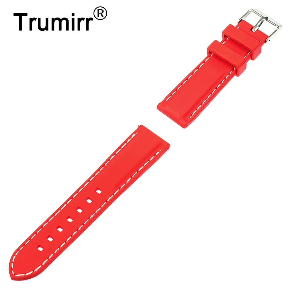 Ремешок силиконовый для Samsung Gear S2 Classic (SM-R7320) Moto 360 2 Gen 42 мм 2015 Pebble Time Round 20 | Наручные