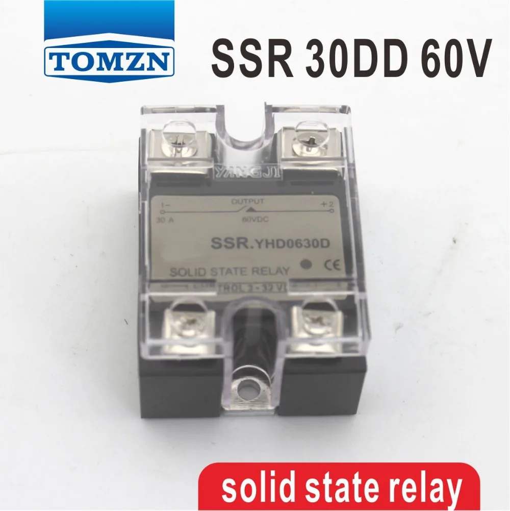 

30DD SSR Control voltage 3~32VDC output 5~60VDC DC single phase DC solid state relay
