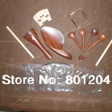 1 комплект из розового дерева скрипки фитинг 4/4 с мостом, звуковой столб, скрипка струна, подставка для подбородника с винтовым креплением и хвостовой кишки