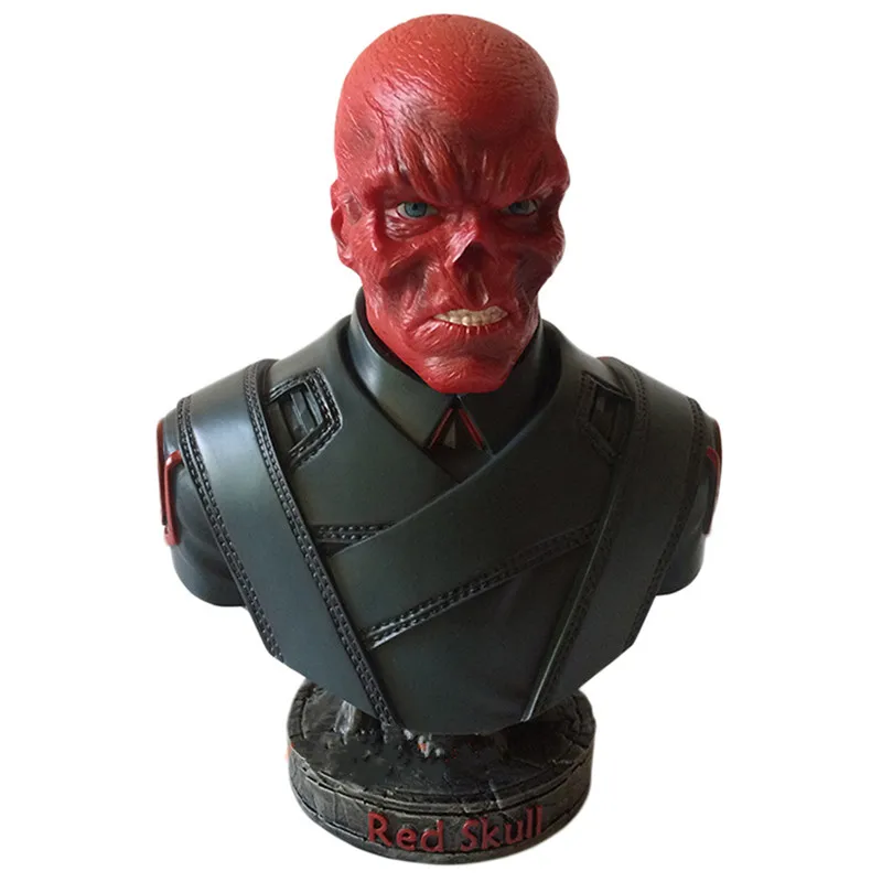 Agents of S.H.I.E.L.D. Supervillain HYDRA Red Skull Bust Johann Shmidt PVC Action Figure Collection Model Toy L2380