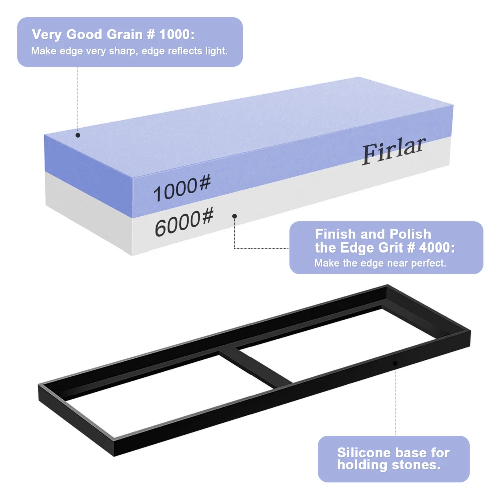 Sharpener Grinding Stones Whetstone Water Stone Systems Honing Tools Kitchen 2 In 1 1000 6000 2