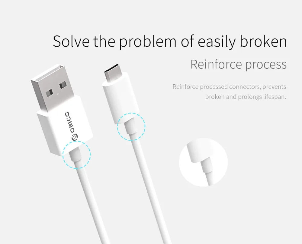 ORICO 3 шт. Micro USB кабель для зарядки и синхронизации данных 100 см кабель для Xiaomi huawei Android мобильный телефон