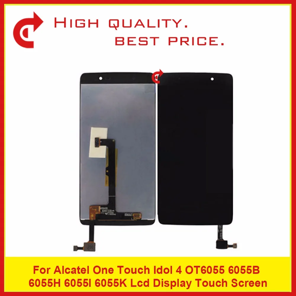 

High Quality 5.2" For Alcatel One TouchIdol 4 OT6055 6055 6055B 6055H 6055I LCD Display With Touch Screen Digitizer Sensor Panel