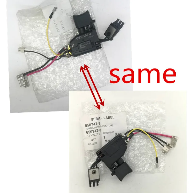 Switch for Makita 650731-7 6506379 DDF456Z BHP446Z BDF456Z