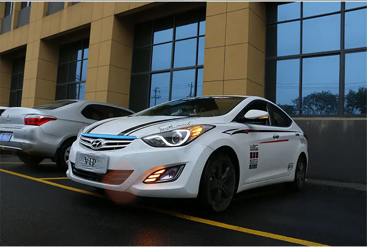 EOsuns светодиодные противотуманные фары светильник для Hyundai Elantra 2012 2013 с желтым