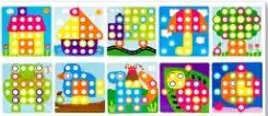 3D пазлы, игрушки для детей, композитная картина, головоломка, креативная мозаика, гриб, набор для ногтей, развивающие игрушки, 10 шт, цветная бумага - Цвет: 10PCS card
