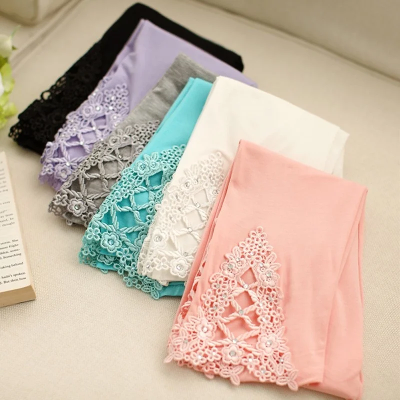 

Women Summer Hollow Lace Stretch Lleggings Thin Sports Fitness Skinny Pants QL Sale
