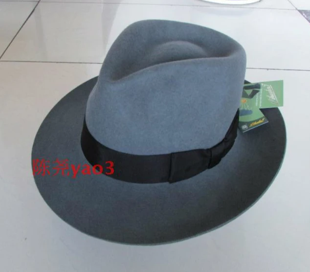 Леди шерстяная шляпа-котелок Шляпа Fedora Войлок Billycock шапки зимняя мода котелок шляпа шерсть шляпы Федора и трибли перо шляпа B-8130