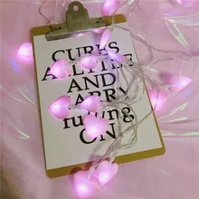 20 светодиодный s сказочные гирлянды, Романтический светодиодный светильник в форме сердца, работающий от батареек, для рождества, праздника, вечеринки, декоративные принадлежности