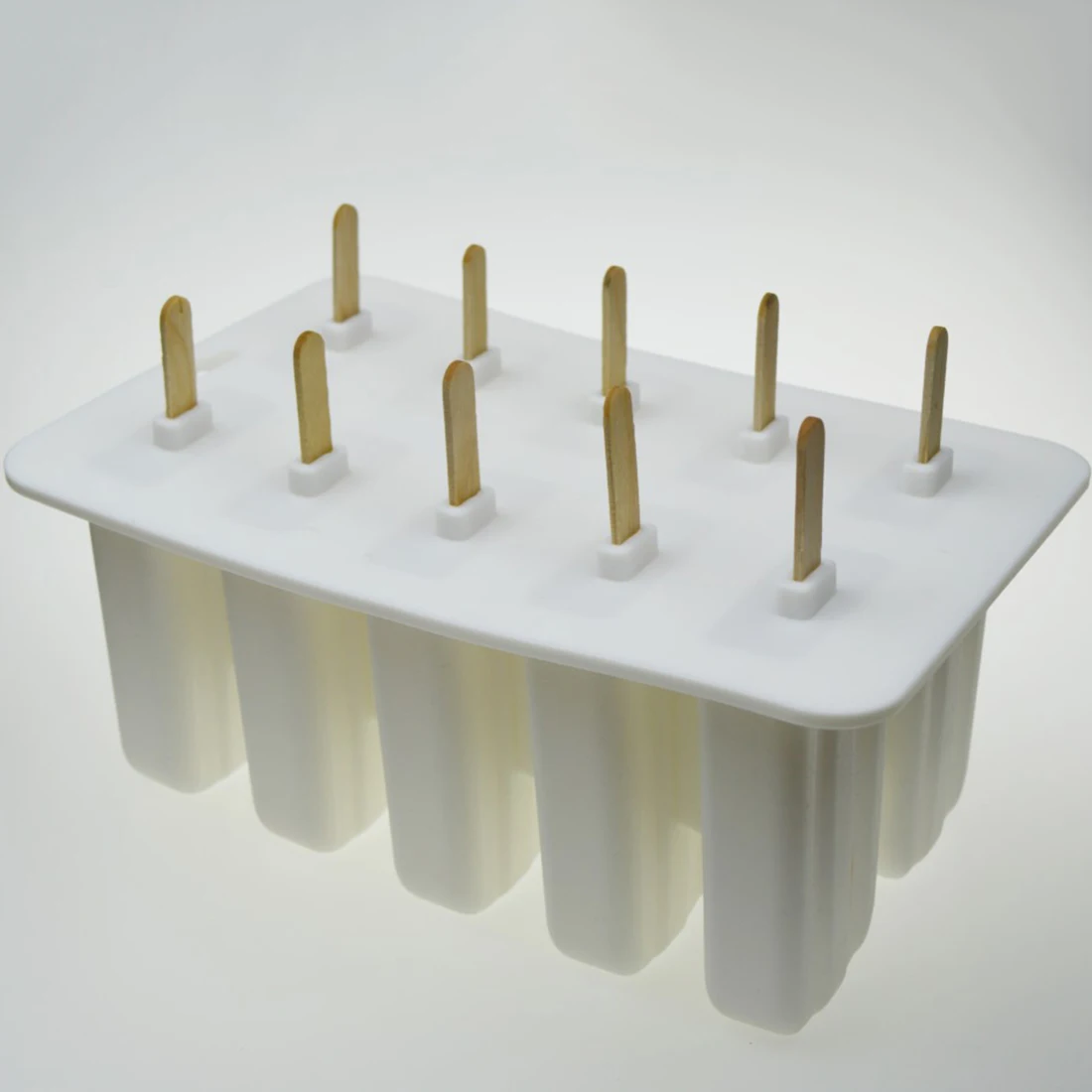 SDFC Silica Gel Ice Cream Mould Popsicle Mold Ice Tray Puck Popsicle