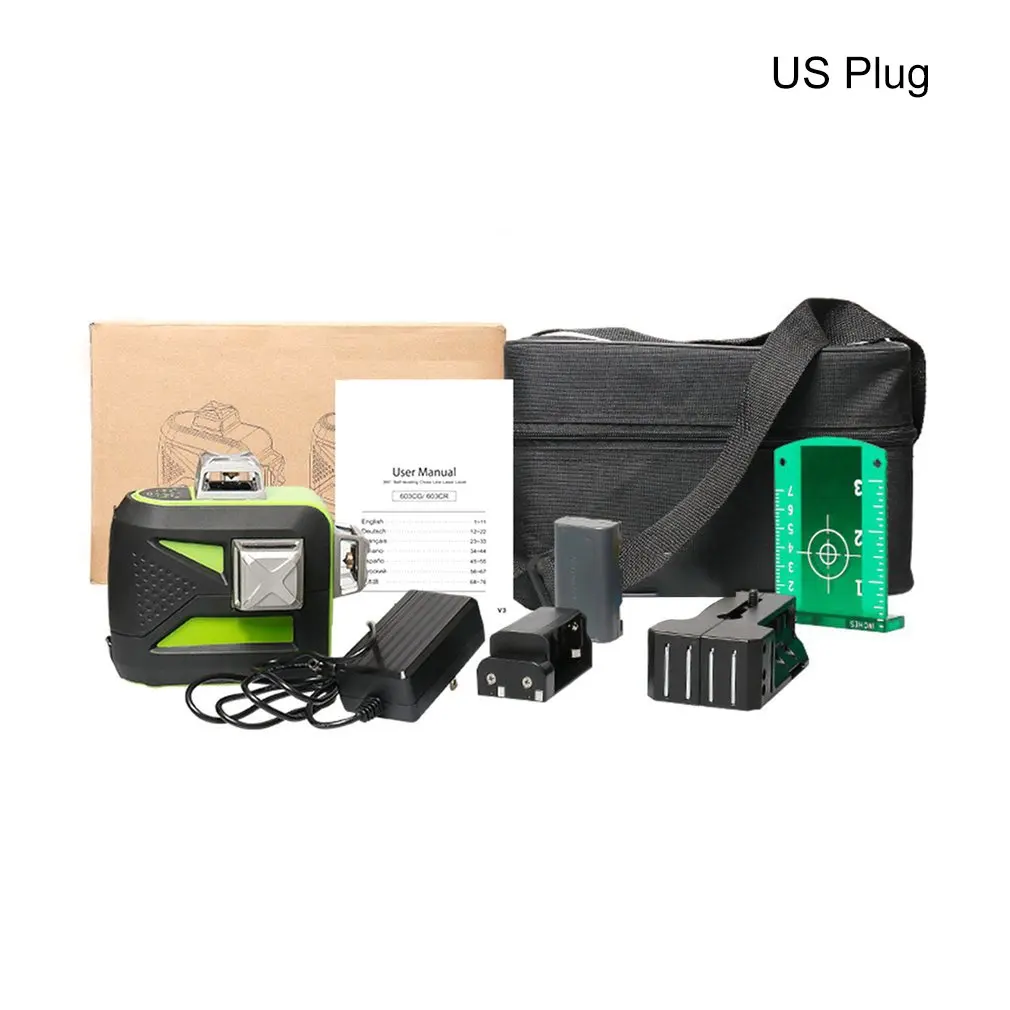

Portable Green Laser Levels 12 Lines Leveling Instrument Self-leveling Laser Leveler Vertical Horizontal Cross Laser